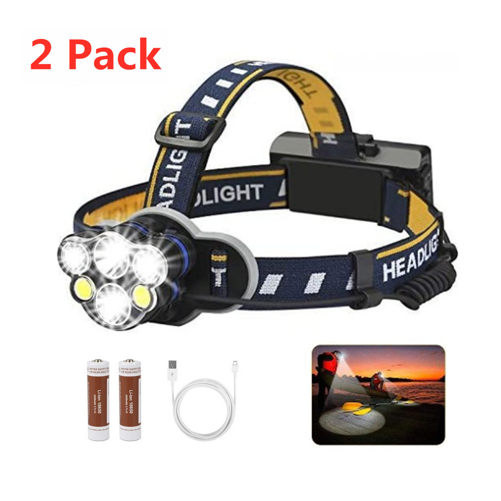 Rechargeable Headlamp Portable Camping Night fishing Set Charging Cable